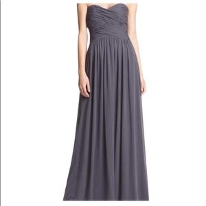 Dressy Strapless Chiffon Sweetheart Neckline Gown